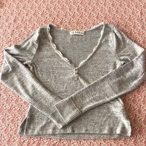 Abercrombie cropped sweater tee
